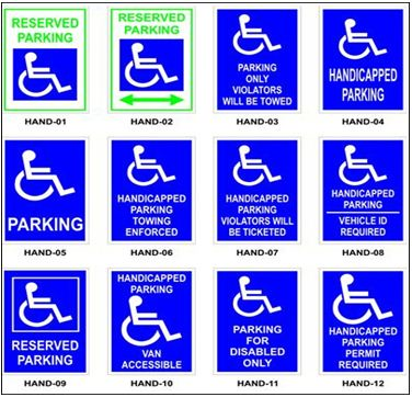 Handicap Parking and Assessable Signs resized 600