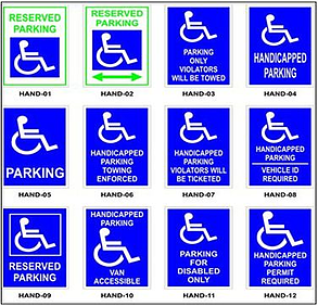 Handicapped parkig signs LA