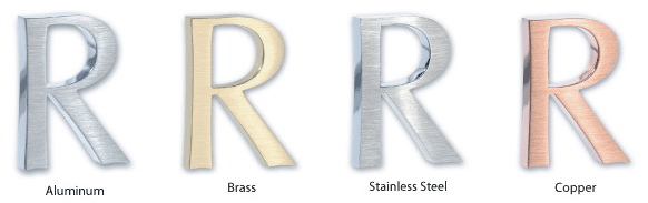 Aluminum Metal Letters 