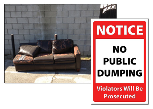 No Dumping Sign Image