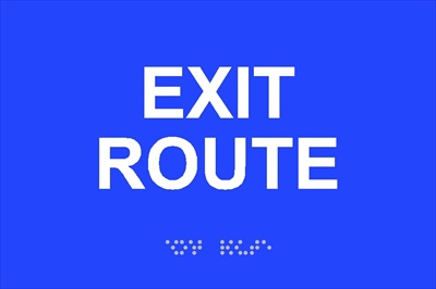 ADA Exit Route Signs for Los Angeles