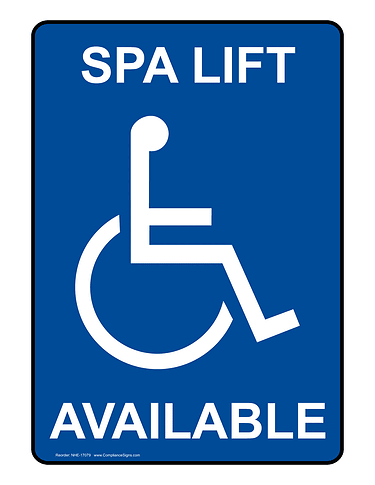 ADA Pool and Spa Lift Signs Burbank CA