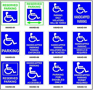 Handicapped Parking Signs for LA Medical Centers
