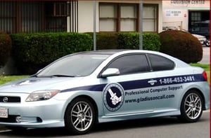 Vehicle graphics for visual marketing in Los Angeles