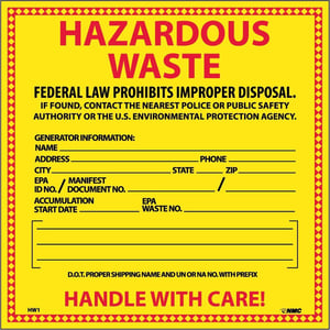Hazardous waste safety signs Los Angeles