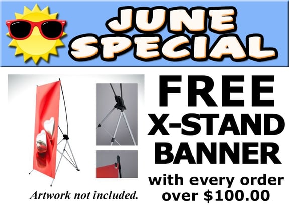 Free X-Banner Stands with Purchase in Los Angeles