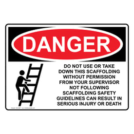 Ladder Safety Signs Burbank CA