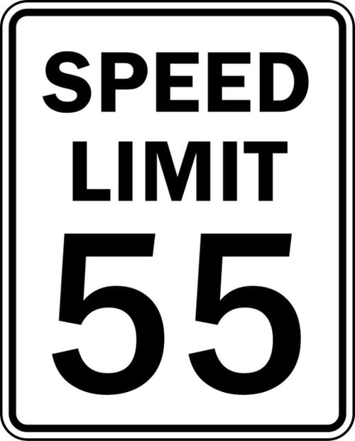 Speed limit signs Los Angeles, Burbank, Glendale CA