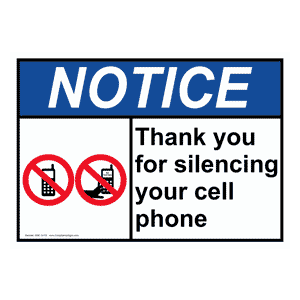 No cell phone use signs Los Angeles