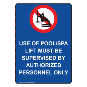 Car, pool and spa ADA lift Signs Burbank CA